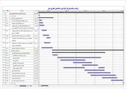 برنامه زمانبندی طراحی ساختمان اسکلت فلزی 14 طبقه - 4/5 ماهه (5 طبقه + نیم طبقه + همکف + 7 طبقه زیرزمین)